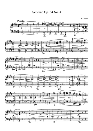 Chopin Scherzo Op. 54 No. 4 in E Major
