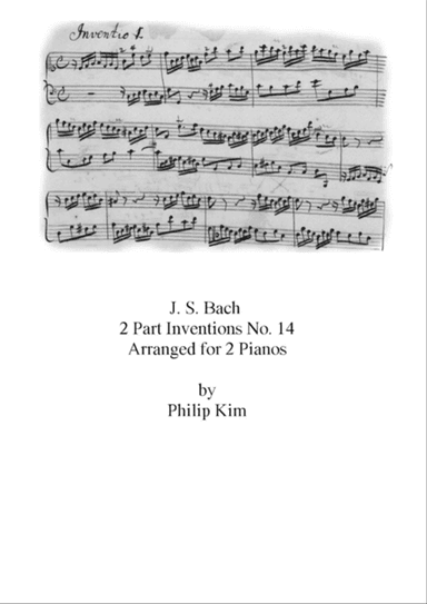 Bach 2 Part Inventions No. 14 for 2 pianos