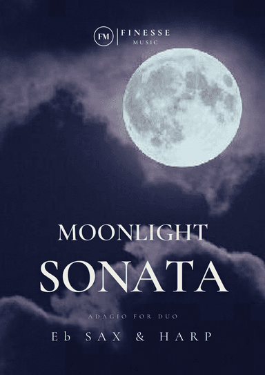 Moonlight Sonata for Eb saxophone + Pedal Harp (duet)