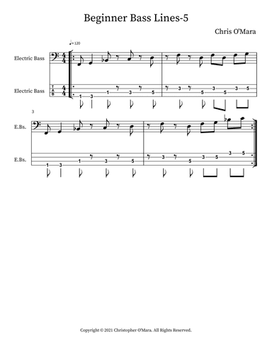 Beginner Bass Lines-5