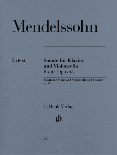 Sonata for Piano and Violoncello B Flat Major Op. 45
