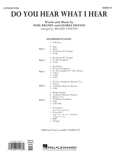 Do You Hear What I Hear (arr. Michael Sweeney) - Conductor Score (Full Score)