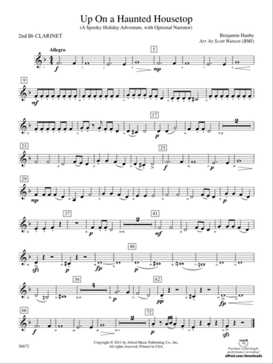 Up on a Haunted Housetop: 2nd B-flat Clarinet