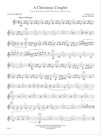 A Christmas Couplet: 1st B-flat Clarinet