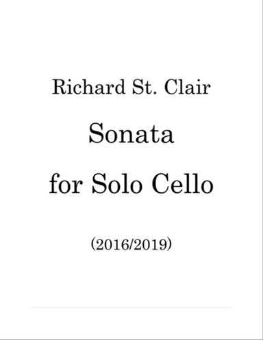 Sonata for Solo Cello