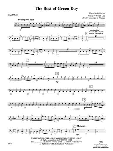 The Best of Green Day: Bassoon