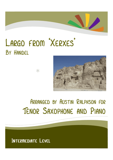 Largo from 'Xerxes' (Handel) - tenor sax and piano with FREE BACKING TRACK