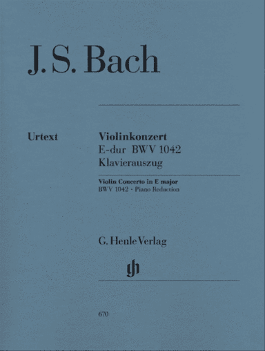 Bach - Concerto E Major Bwv 1042 Violin/Piano