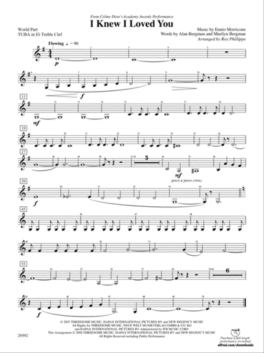I Knew I Loved You: (wp) E-flat Tuba T.C.