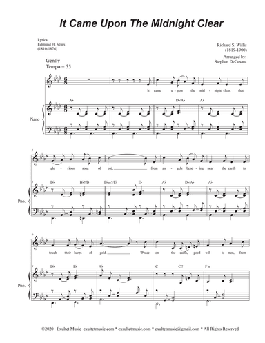 It Came Upon The Midnight Clear (Unison choir)