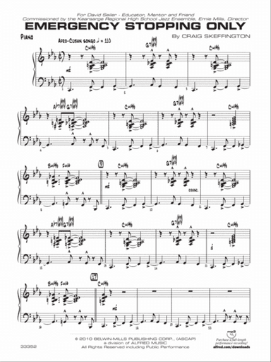 Emergency Stopping Only: Piano Accompaniment