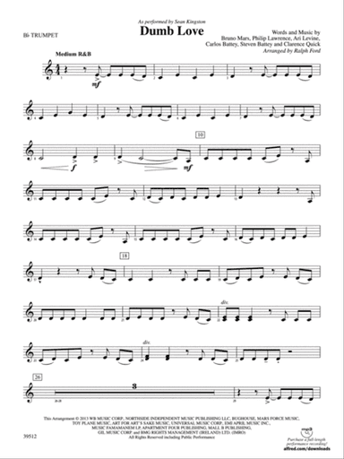 Dumb Love: 1st B-flat Trumpet
