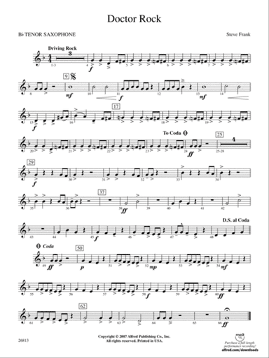 Doctor Rock: B-flat Tenor Saxophone