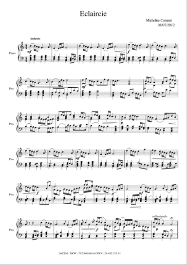 Cumant Micheline : Eclaircie