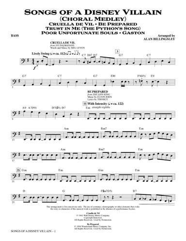Songs of a Disney Villain (Choral Medley) - Bass