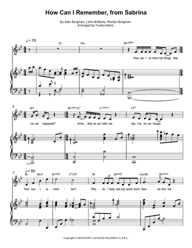 How Can I Remember, from Sabrina