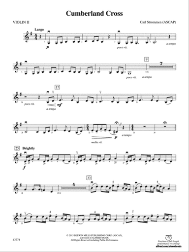 Cumberland Cross: 2nd Violin