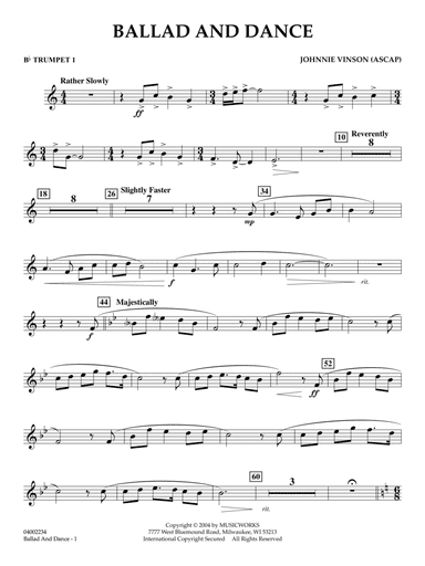 Ballad And Dance - Bb Trumpet 1