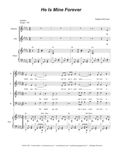 He Is Mine Forever (Vocal Quartet - (SATB)