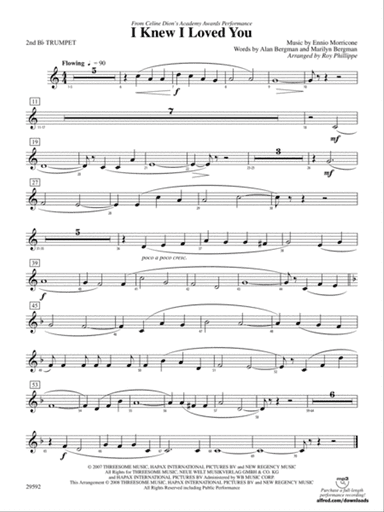 I Knew I Loved You: 2nd B-flat Trumpet