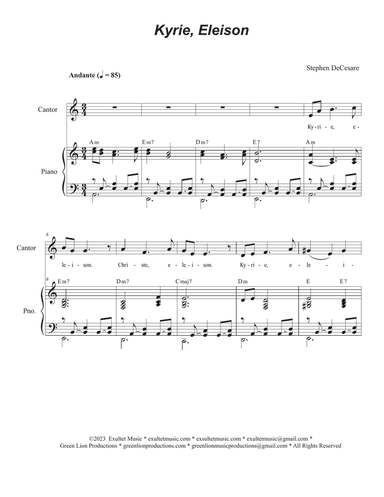 Kyrie, Eleison (Cantor and Congregation)