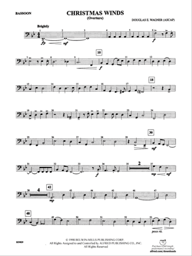 Christmas Winds (Overture): Bassoon