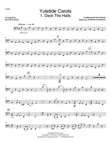 Yuletide Carols - Cello