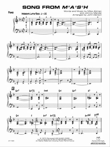 Song from M*A*S*H: Piano Accompaniment