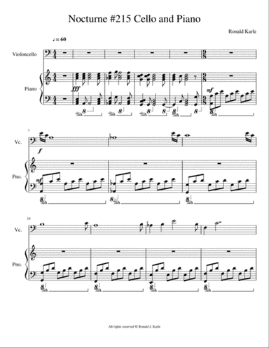 Nocturne #215 Piano and Cello
