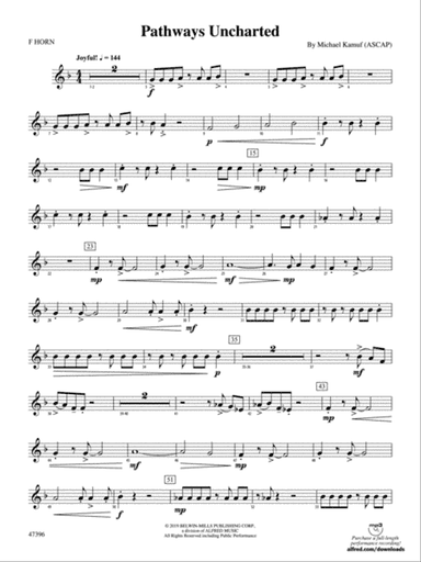 Pathways Uncharted: 1st F Horn