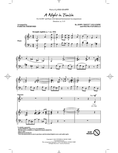A Night In Tunisia (arr. Paris Rutherford)