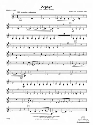 Zephyr: 1st B-flat Clarinet