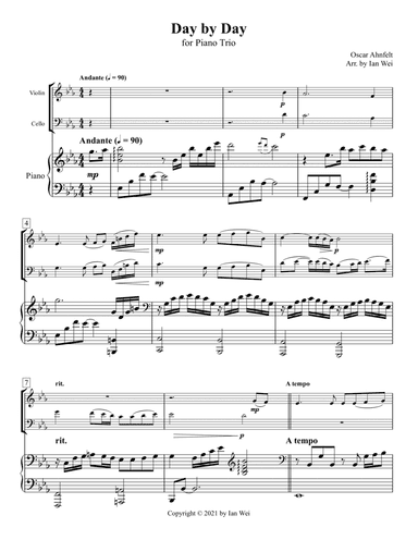 Day by Day for Piano Trio