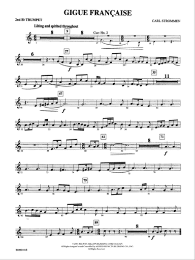 Gigue Française: 2nd B-flat Trumpet