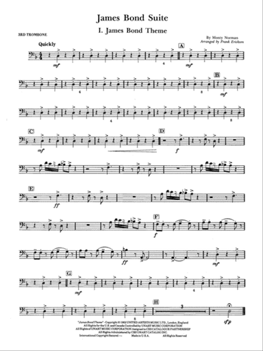 James Bond Suite (Medley): 3rd Trombone