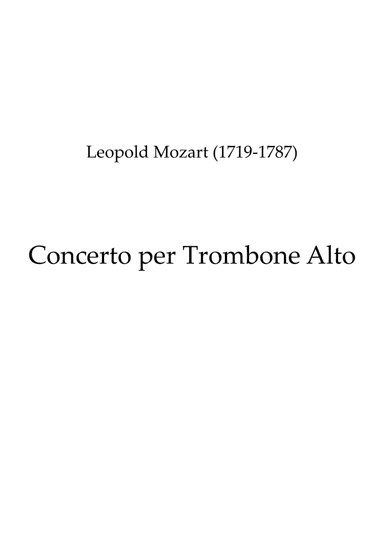 Concerto for Alto Trombone