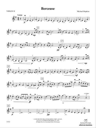 Berceuse: 2nd Violin