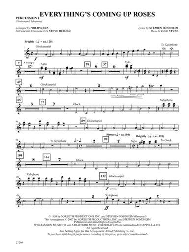 Everything's Coming Up Roses (from Gypsy): 1st Percussion