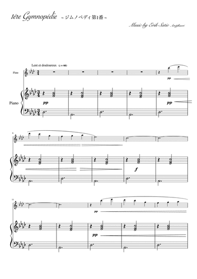 "Gymnopedie No. 1" flute and piano