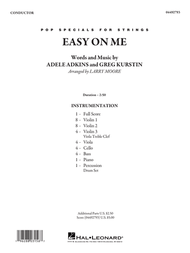 Easy On Me (arr. Larry Moore) - Conductor Score (Full Score)
