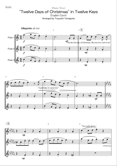 "Twelve Days of Christmas" in Twelve Keys