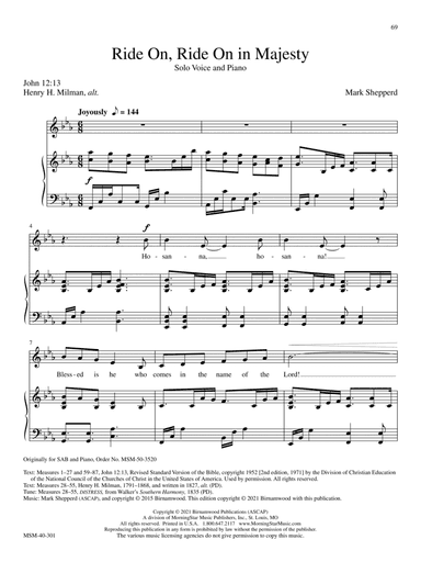 Ride On, Ride On in Majesty