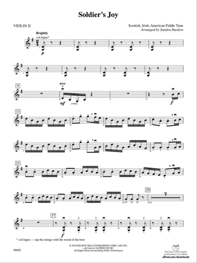 Soldier's Joy: 2nd Violin