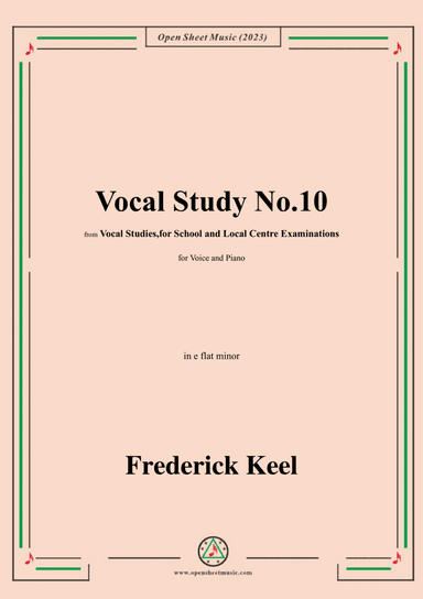 Keel-Vocal Study No.10,in e flat minor