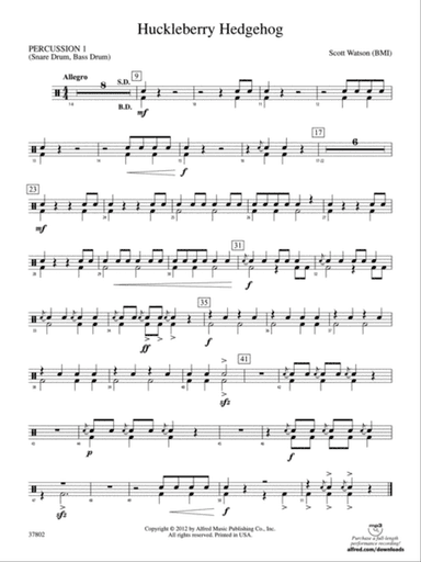 Huckleberry Hedgehog: 1st Percussion