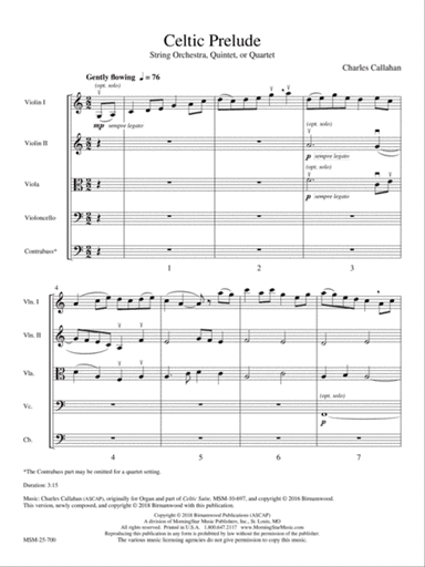 Celtic Prelude (Downloadable Additional Full Score)