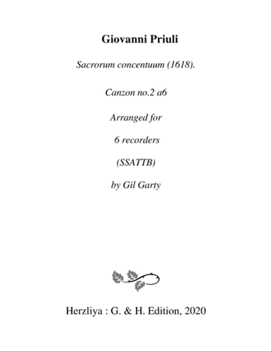 Canzon no.2 a6 (1618)