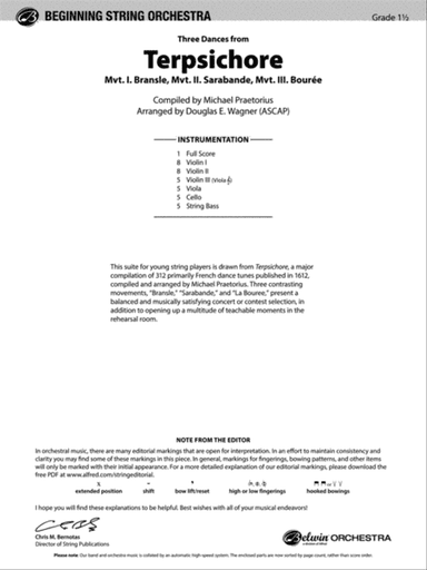 Terpsichore: Score