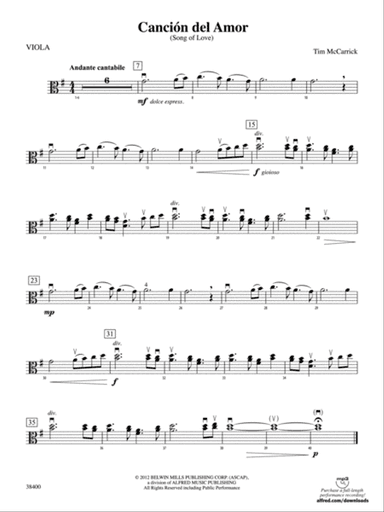Canción del Amor: Viola