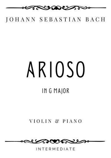 J.S. Bach - Arioso from Concerto No. 5 in G Major - Intermediate